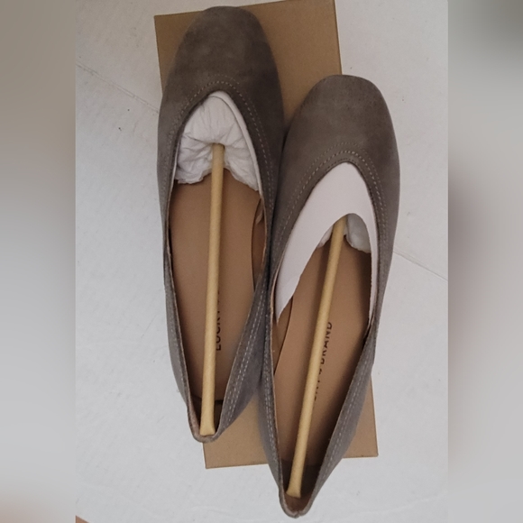 Lucky Brand Alba Flats Leather Titanium Hard Rock 7M - Picture 6 of 10